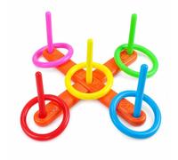 FashionCha Lancio Anelli Gioco per Bambini 4-6 Anni, Giochi di Lancio in Plastica per Interno ed Esterno, per il tempo libero, Set di lancio a croce (confezione OPP)