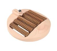 FashionCha Massaggiatore per Piedi in Legno con Rulli, Strumento di Massaggio Rilassante per Godersi La TV O Come Accessorio Decorativo per L'ufficio, Marrone Scuro