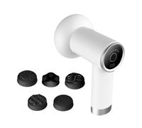 FashionCha Massaggio Elettrico Corpo Dispositivo Massaggiante Cellulite Manuale Portatile Regolabile con Cinque Teste PP Adatto per Uso Domestico Cura Della Pel, Bianco