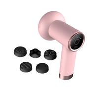 FashionCha Massaggio Elettrico Corpo Dispositivo Massaggiante Cellulite Manuale Portatile Regolabile con Cinque Teste PP Adatto per Uso Domestico Cura Della Pel, Rosa