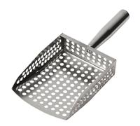 FashionCha Pala da Spiaggia in Acciaio Inox con Manico Comodo E Design Efficiente Ideale per Setacciare Sabbia E Raccogliere Conchiglie Adatta per Uso sulla, Foro di Maglia