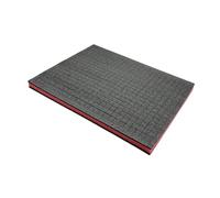 FashionCha Pannello in Schiuma con Celle Preincise Materiale Durevole E Flessibile per Creare Divisori Su Misura Ideale per Attrezzi E Strumenti Musicali, come descritto, Nero Rosso Nero 2.5
