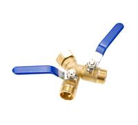 FashionCha Sdoppiatore per Tubo da Giardino Adattatore per Rubinetto Connettore a Due Uscite Valvola di Derivazione in Ottone per Flusso Elevato Adatto per Giar