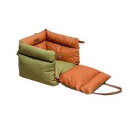 FashionCha Seggiolino Auto per Cani Rialzo per Cuccioli Trasportino per Auto Cuccia Da Veicolo con Base Antiscivolo E Guinzaglio Adatto per Viaggiare Comodament, Verde