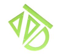 FashionCha Set di 4 Righelli Braille E Goniometro, Materiale Didattico per Ufficio, Scuola E Casa.