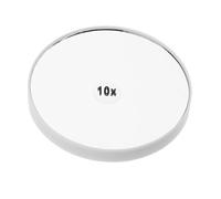 FashionCha Specchio Da Bagno con Ingrandimento 10x, Specchio per Il Trucco Leggero con Robusta Ventosa, Specchio Tascabile in Materiale E Vetro, Adatto per L, Bianco