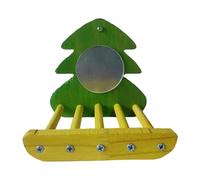 FashionCha Specchio Interattivo per Uccelli E Pappagalli, Supporto, Trespolo Aggiuntivo, Verde