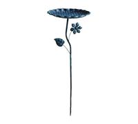 FashionCha Stazione per Il Bagno degli Uccelli in Metallo, Mangiatoia Funzionale, Ideale per Giardino E Patio, Style B