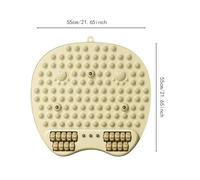 FashionCha Tappeto di Massaggio Ai Piedi con Riflessologia, Cachi