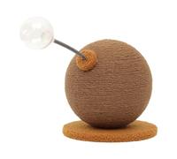 FashionCha Tiragraffi per Gatti, Giocattolo per L'addestramento con Base Antiscivolo, Materiale in Iuta Resistente, Ideale per Il Divertimento E La Protezion, S Ball Suction Cup