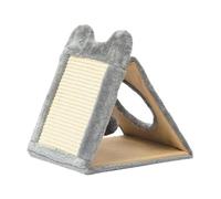 FashionCha Tiragraffi per Gatti Tavoletta Graffiatoio Gioco Interattivo Cuccia E Protezione Mobili con Stabile Forma a Triangolo Adatto per Gatti di Casa, Grigio
