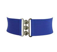 FASHIONGEN - Cintura donna 7,50 cm larga e Elastica, fatto in Francia, GLORIA - Ciano, XS