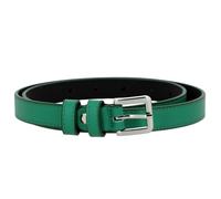 FASHIONGEN - Cintura donna larga 2 cm VERA PELLE di origine italiana, LINDA, Cintura per vestito, pantaloni - Verde, 75
