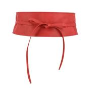 FASHIONGEN - Cintura Obi da donna, cintura Obi larga, similpelle in Poylurethane, alta qualità, MICA - Rosso lampone, S-M
