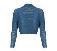FASHIONISM Coprispalle da donna a maniche lunghe, lavorato a maglia, aperto sul davanti, elegante, lavorato a maglia, per feste, cardigan casual, Foglia di t, 44-46