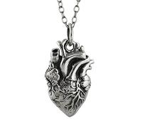 FashionJunkie4Life Collane con ciondolo a tema anatomoy, chimica e scienza, Argento sterling