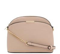 FashionPuzzle Borsa a tracolla in Saffiano Small Dome con tracolla a catena, Nude, Taglia unica