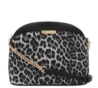 FashionPuzzle Borsa a tracolla piccola a cupola con stampa leopardata e cinturino a catena, Nero Classico/Nero, Taglia unica