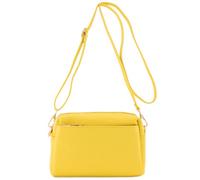 FashionPuzzle - Borsa a tracolla piccola con tripla zip, Giallo, taglia unica
