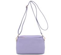 FashionPuzzle - Borsa a tracolla piccola con tripla zip, Lavanda, taglia unica