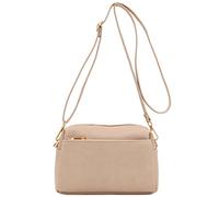 FashionPuzzle - Borsa a tracolla piccola con tripla zip, Nude, taglia unica