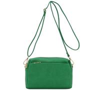 FashionPuzzle Borsa a tracolla piccola con tripla zip, Verde kelly, taglia unica