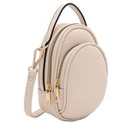 FashionPuzzle Mini borsa a tracolla con due scomparti, beige, taglia unica