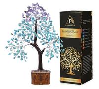 Fashionzaadi - Albero della vita con cristalli di turchese e ametista, regali chakra, decorazione spirituale, decorazione Sagittario, Feng Shui