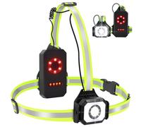 Fashioz Luce da Corsa Ricaricabile Tramite USB, 5 Modalità Luce Running, Impermeabile, Dimmerabile a 90°, 500 Lumen, Ricaricabile Tramite USB, Ideale per Corsa, Camminata e Sport All'aria Aperta