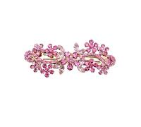 Faship Splendido fermaglio per capelli floreale con strass rosa