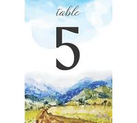 Fashnkart - Carta da tavolo per pittura fattoria numero 1-75, double face per ricevimento di nozze, evento, baby shower, compleanno, 5x7