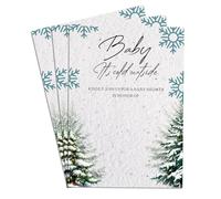Fashnkart Confezione da 25 inviti per baby shower con scritta "Baby it's Cold Outer", in cartoncino, design neutro, perfetti per baby shower, 13,7 x 17,8 cm