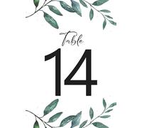 Fashnkart Foglie Verdi 31 Pezzi Numeri per Tavola Matrimonio 1-30 Double Face 12,7 x 17,8 cm Numeri Tabella per Matrimonio Ricevimento/Festa/Evento