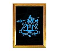 Fashnkart Lord Shiv Ji Cornice portafoto dorata per Pooja indiana con un tema religioso o spirituale Tempio Puja Room Home Decor Worship 20,6 x 28,9 cm