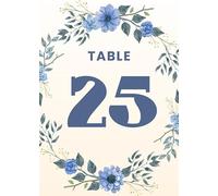 Fashnkart Numeri per tavolo da matrimonio con fiori blu primaverili da 1 a 30 fronti con tavolo per ricevimenti, eventi, feste, baby shower, compleanni, 12,7 x 17,8 cm