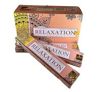 Fashnkart Relaxation Deepika Masala - Bastoncini di incenso Aggarbatti per il riscaldamento della casa, tempio Pooja, meditazione e yoga, arrotolati a mano, confezione da 3