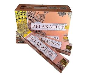 Fashnkart Relaxation Deepika Masala - Bastoncini di incenso Aggarbatti per il riscaldamento della casa, tempio Pooja, meditazione e yoga, arrotolati a mano, confezione da 3
