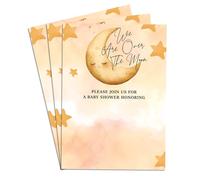 Fashnkart We Are Over The Moon - Confezione da 30 inviti per baby shower, design neutro, perfetti per baby shower tema 12,7 x 17,8 cm