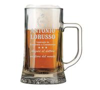 fashwork Boccale da birra 50 cl Laurea Regalo Laurea Personalizza con nome, anno, facoltà e frase di auguri