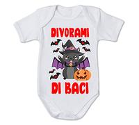 fashwork Body Neonato Halloween Divorami di Baci Divertenti Manica Corta Bodino Divertente per Uso diurno