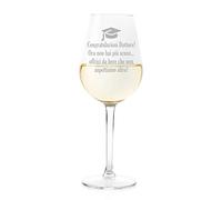 fashwork Calice da vino Laurea Regalo Laurea Congratulazioni dottore! Ora non hai più scuse, offrici da bere!