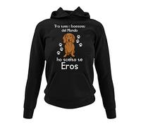 fashwork Felpa con Cappuccio Bassotto Personalizzabile Donna Ho Scelto Te PERSONALIZZA con Il Nome del Tuo Cane