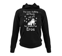 fashwork Felpa con Cappuccio Bulldog Francese Personalizzabile Donna Ho Scelto Te PERSONALIZZA con Il Nome del Tuo Cane