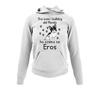 fashwork Felpa con Cappuccio Bulldog Francese Personalizzabile Donna Ho Scelto Te PERSONALIZZA con Il Nome del Tuo Cane