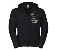 fashwork Felpa con Cappuccio e Zip Sally - La Vita è Un brivido Che vola Via, è Tutto Un Equilibrio sopra la Follia - Frasi celebri - cantanti Italiani - Musica Italiana