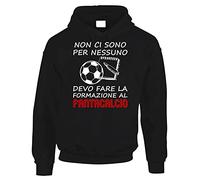 fashwork Felpa con Cappuccio Uomo Fantacalcio Non Ci Sono per Nessuno, Devo Fare la Formazione al Fantacalcio