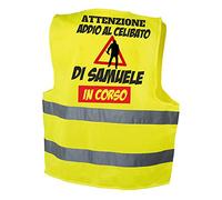 fashwork Gilet Addio al Celibato Personalizzato in Corso - Taglia S-M