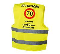 fashwork Gilet Compleanno 70 Anni - Simpatico 50 Anni Esperienza Idea Regalo - Taglia L-XL