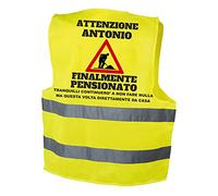 fashwork Gilet Pensione con Nome Personalizzato - pensionato ironico Finalmente - Taglia XXL