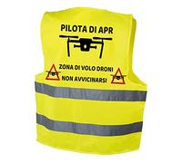 fashwork Gilet Pilota di Apr Drone- Alta visibilità - Taglia S-M